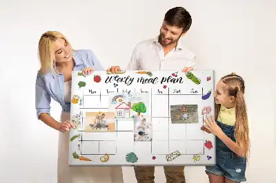 Weekly Menu Printed Cork Board