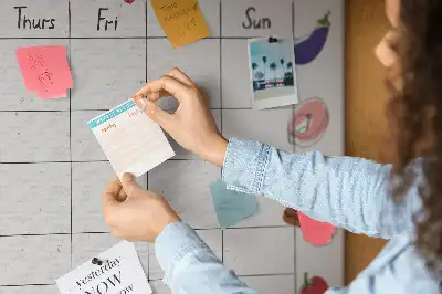 Weekly Menu Printed Cork Board