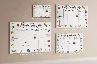 Weekly Menu Printed Cork Board