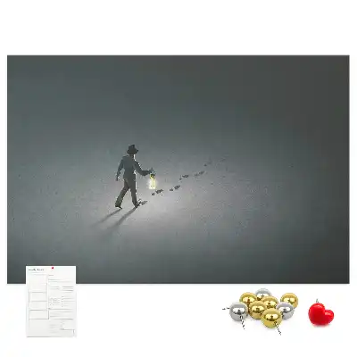 Wanderer in the Dark Printed Cork Memo Board