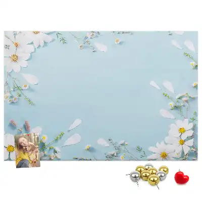 Floral Printed Cork Board with Decorative Frame