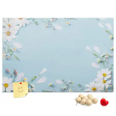 Floral Printed Cork Board with Decorative Frame