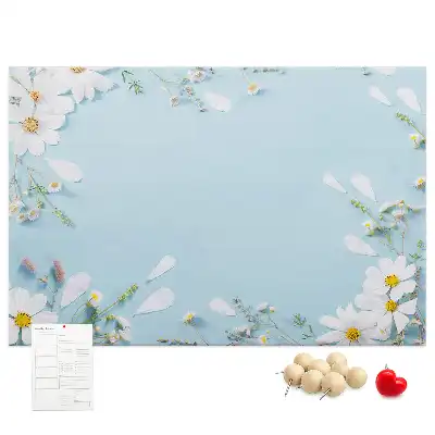 Floral Printed Cork Board with Decorative Frame