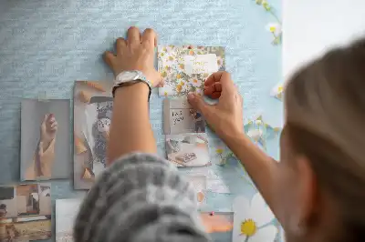 Floral Printed Cork Board with Decorative Frame