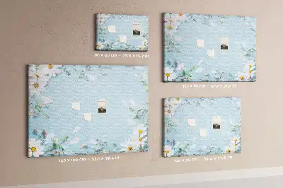 Floral Printed Cork Board with Decorative Frame