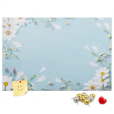 Floral Printed Cork Board with Decorative Frame