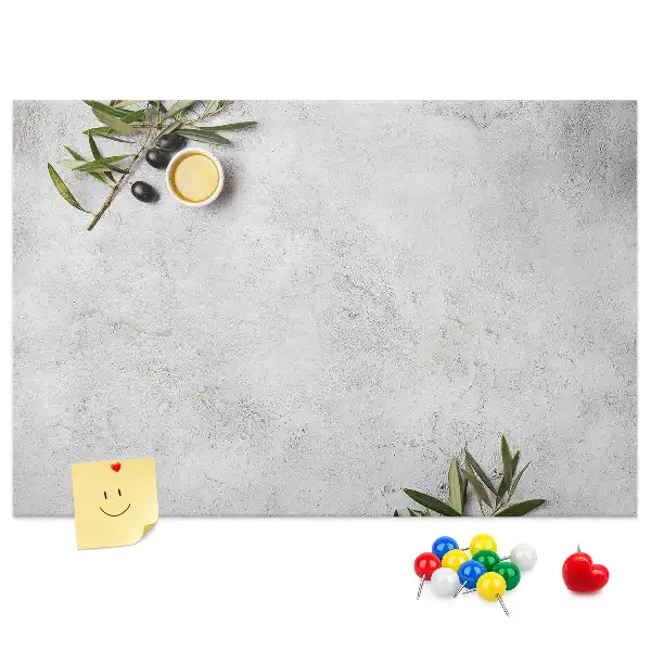 Minimalist Olive Printed Cork Memo Board