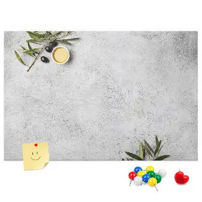 Minimalist Olive Printed Cork Memo Board