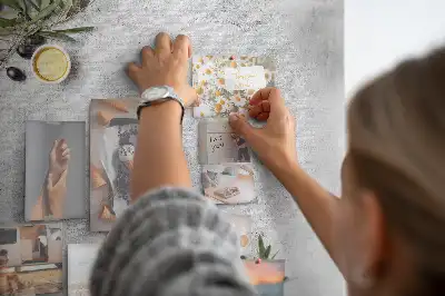 Minimalist Olive Printed Cork Memo Board