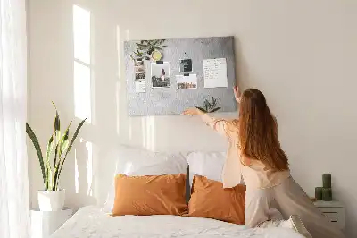 Minimalist Olive Printed Cork Memo Board