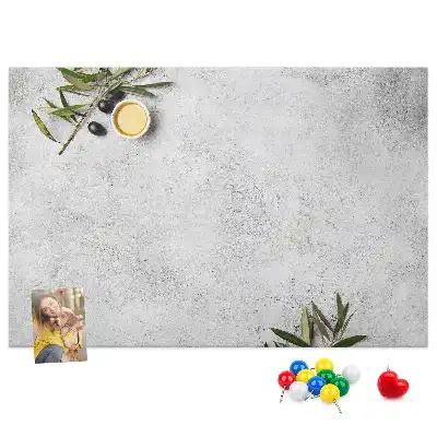Minimalist Olive Printed Cork Memo Board