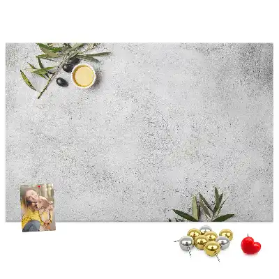 Minimalist Olive Printed Cork Memo Board