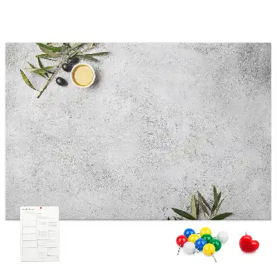 Minimalist Olive Printed Cork Memo Board