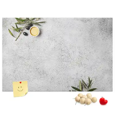 Minimalist Olive Printed Cork Memo Board