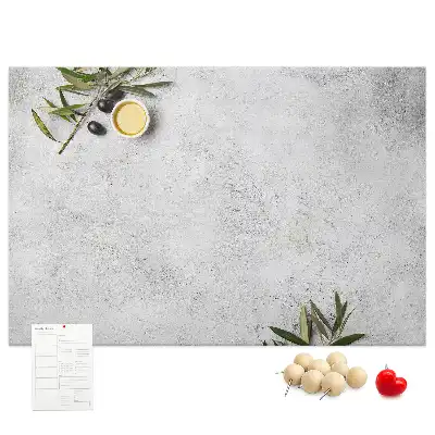 Minimalist Olive Printed Cork Memo Board