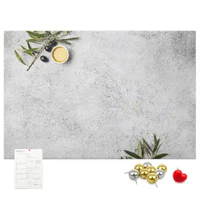 Minimalist Olive Printed Cork Memo Board