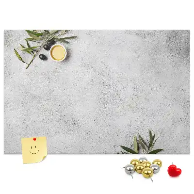Minimalist Olive Printed Cork Memo Board