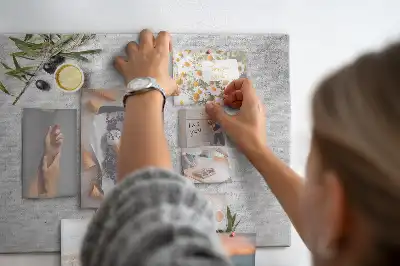 Minimalist Olive Printed Cork Memo Board