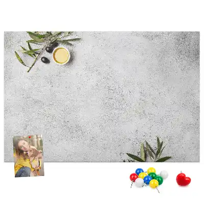 Minimalist Olive Printed Cork Memo Board