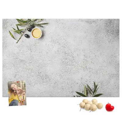 Minimalist Olive Printed Cork Memo Board