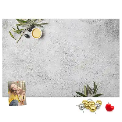 Minimalist Olive Printed Cork Memo Board