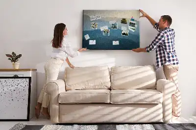 Printed Cork Board Landscape abstraction