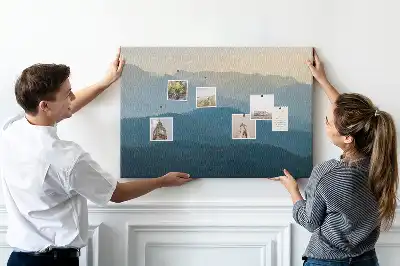 Landscape Abstraction Printed Cork Board