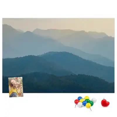 Printed Cork Board Landscape abstraction
