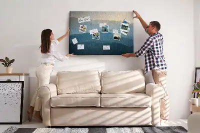 Printed Cork Board Landscape abstraction