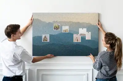 Printed Cork Board Landscape abstraction