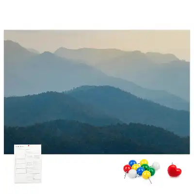 Printed Cork Board Landscape abstraction