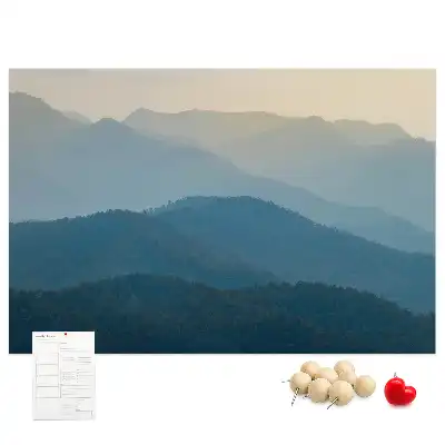 Printed Cork Board Landscape abstraction