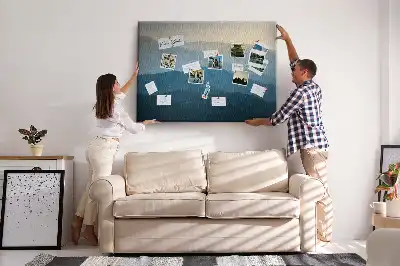 Printed Cork Board Landscape abstraction