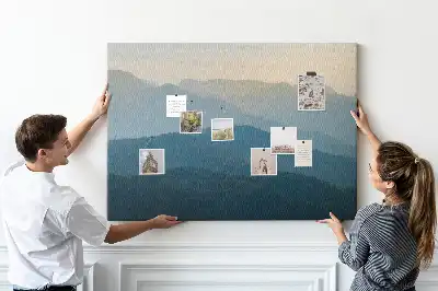 Printed Cork Board Landscape abstraction