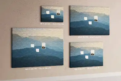Printed Cork Board Landscape abstraction