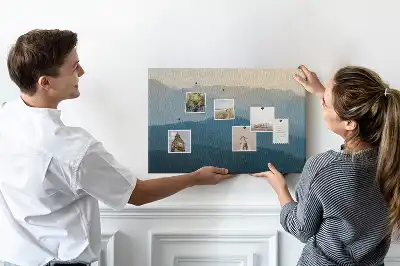 Printed Cork Board Landscape abstraction