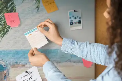 Holiday Beach Printed Cork Memo Board