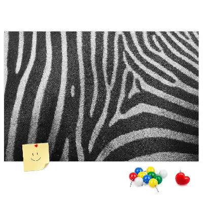 Cork memo board Zebra pattern