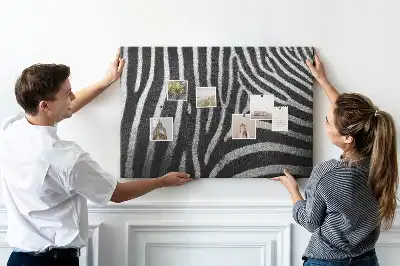 Zebra pattern cork memo board