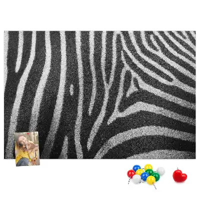 Cork memo board Zebra pattern