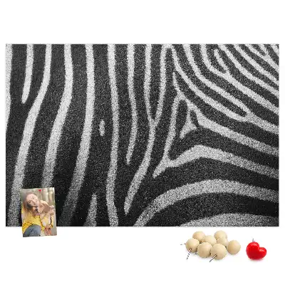 Cork memo board Zebra pattern