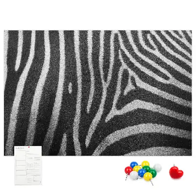 Zebra pattern cork memo board