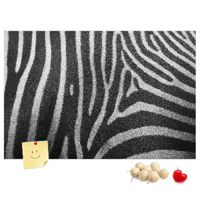 Zebra pattern cork memo board