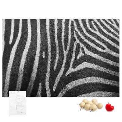 Cork memo board Zebra pattern
