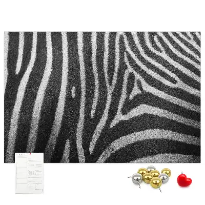 Zebra pattern cork memo board