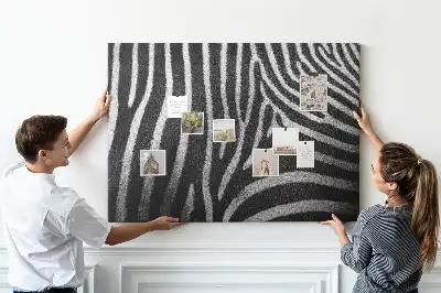 Zebra pattern cork memo board