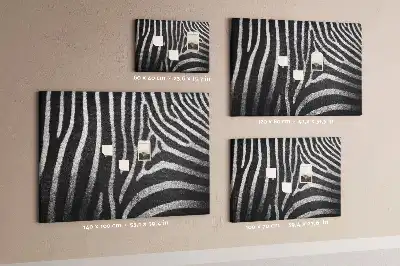 Cork memo board Zebra pattern
