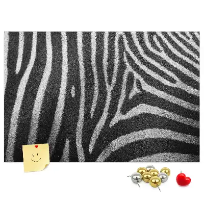 Cork memo board Zebra pattern