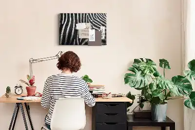 Zebra pattern cork memo board