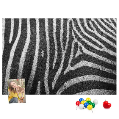 Cork memo board Zebra pattern